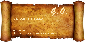 Gálos Olivér névjegykártya