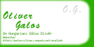 oliver galos business card