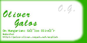 oliver galos business card